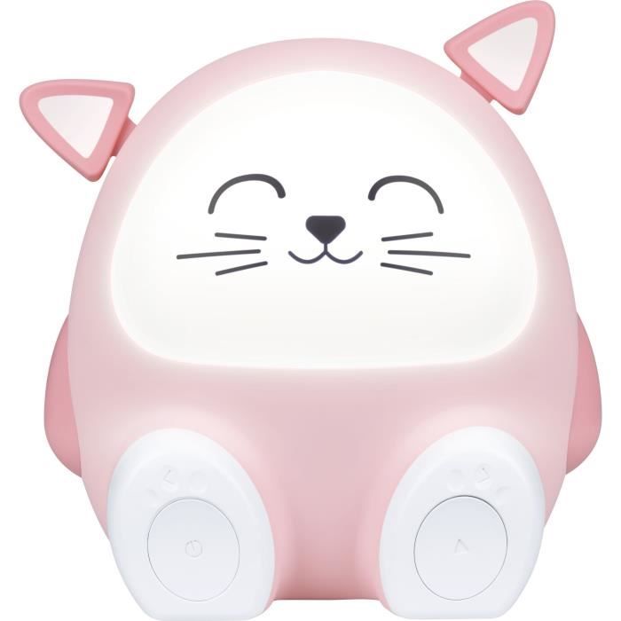 Altoparlante luminoso e luce notturna - BIGBEN - Cat - Bluetooth 5.0, 15 W, Luce notturna regolabile, Timer, Batteria USB-C