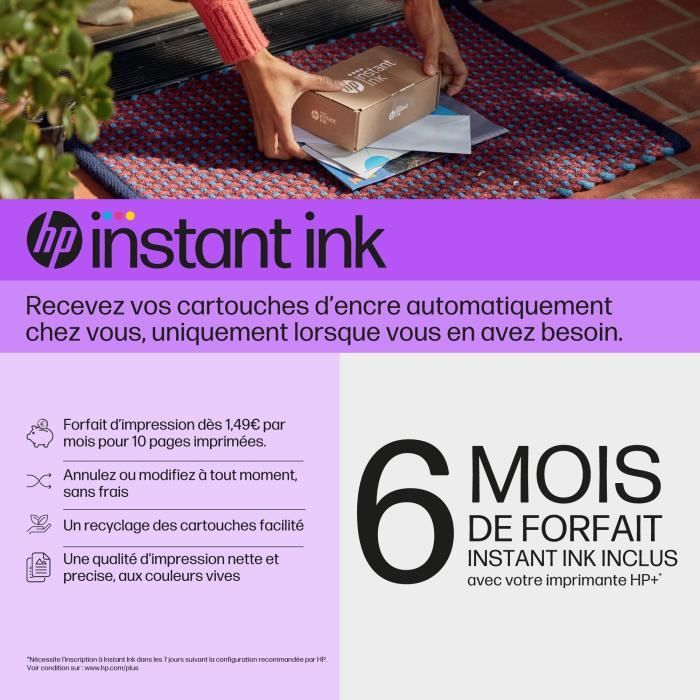 HP DeskJet 2710e Imprimante tout-en-un Jet d'encre couleur - 6 mois d'Instant ink inclus avec HP+