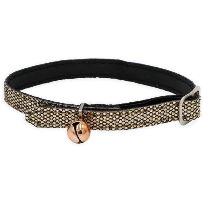 Image secondaire de Collier pour chat - AIME - Bling Bling pailleté - Nylon rouge, grelot argenté