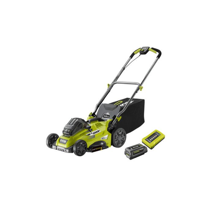 Cortac�sped de empuje 36V - RYOBI - Corte � 40 cm - Recogida y mulching - 1 bater�a de litio+ de 36V 5,0 Ah y 1 cargador de 1,7 A