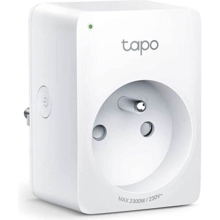 TP-Link Tapo Prise Connectée WiFi, compatible avec Alexa, Google Home et Siri, Commande Vocale, Contrôler a distance, Tapo P100(FR)