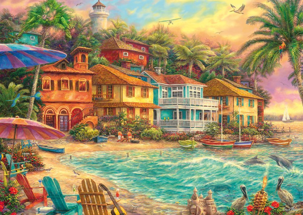 Image secondaire de Puzzle 1000 pièces Chuck Pinson - Island Time - SCHMIDT