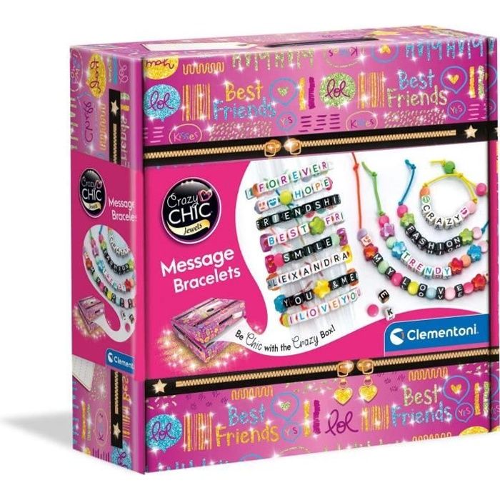 Clementoni - Crazy Chic - Braccialetti con messaggio
