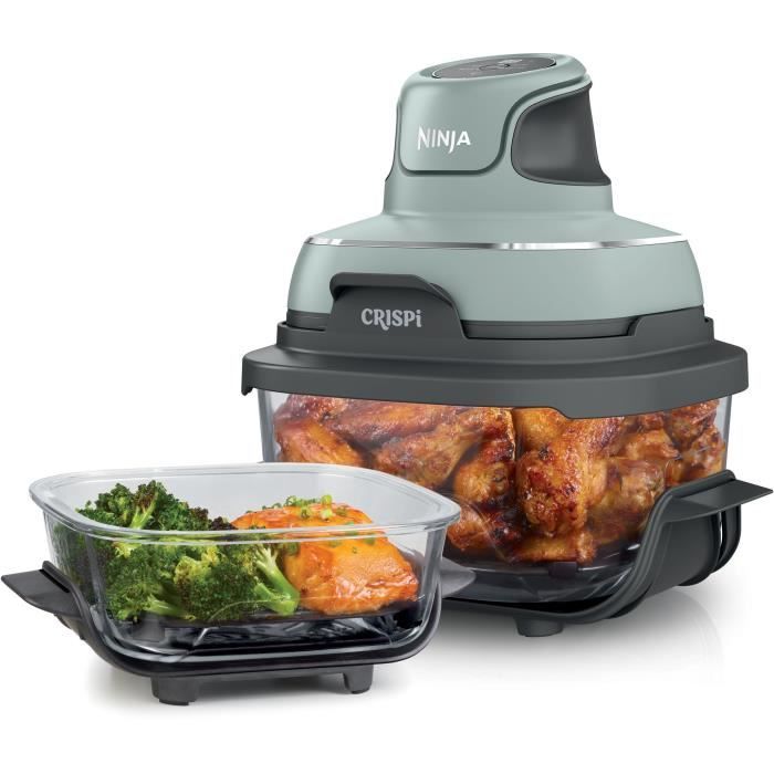 Image secondaire de Friteuse sans huile portable NINJA - CRISPI - Récipients 1,4L et 3,8L - 4 programmes prédéfinis - 1700W - Sauge