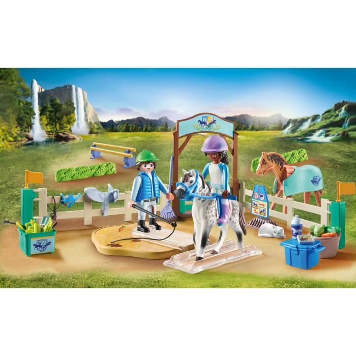 Image secondaire de PLAYMOBIL 71637 Arene d'équitation, Horses of Waterfall, 67 pieces, Des 5 ans