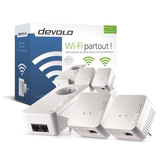 DEVOLO dLAN 550 WiFi Multiroom kit - 3 adaptateurs CPL - 500 Mbits/s