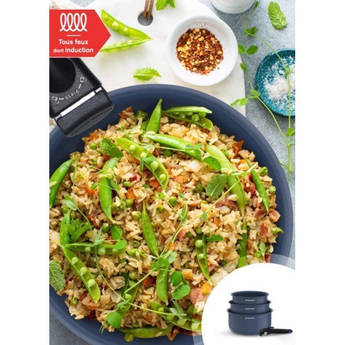 Image secondaire de Set de 3 casseroles en céramique - Compatible tous feux - Arthur Martin