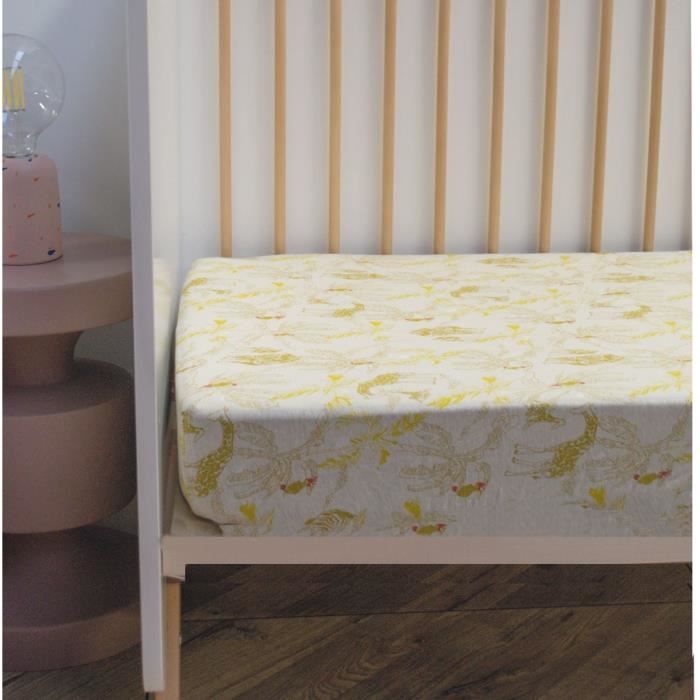 Drap housse jersey - DOMIVA - Honey Moon - 70 x 140 cm - Coton extensible - oeKO-TEX