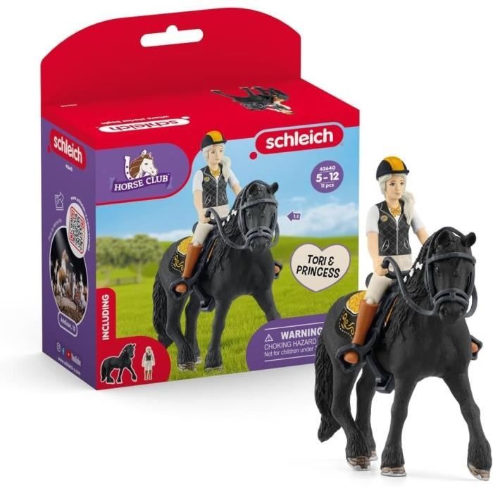 Tori & Princess Figurine, Horse Club - Box, 11 pieces, from 5 years old - schleich 42640 Horse Club