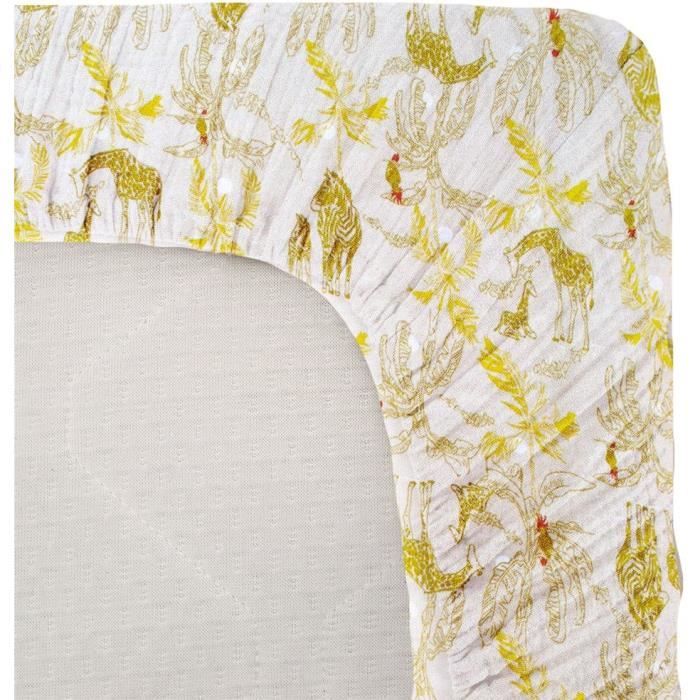Image secondaire de Drap housse jersey - DOMIVA - Honey Moon - 70 x 140 cm - Coton extensible - oeKO-TEX