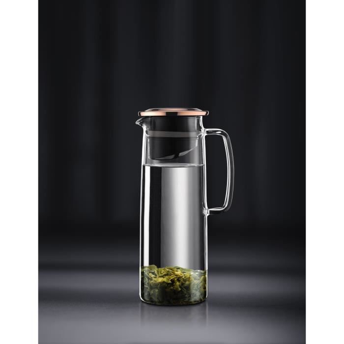 Image secondaire de Pichet infuseur en verre - BODUM - Biasca - Couvercle cuivre avec filtre - 1.2 l - Transparent