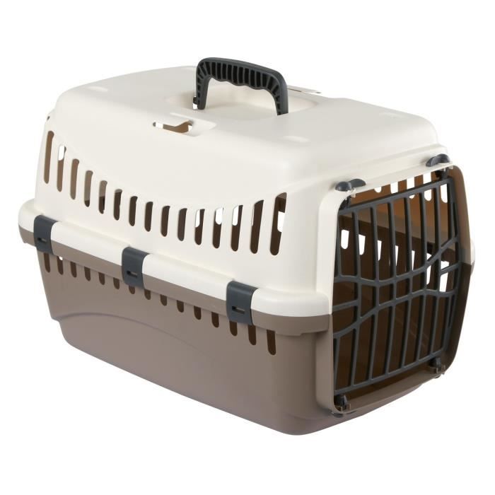 KERBL Box de transport Expedition pour chien - 48x32x32cm - Creme et taupe