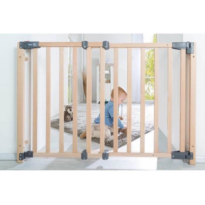 Barrera de seguridad para puerta para bebés Ancho ajustable de 70 a 1185 cm Color blanco Ideal para prevenir caídas en escaleras y puertas