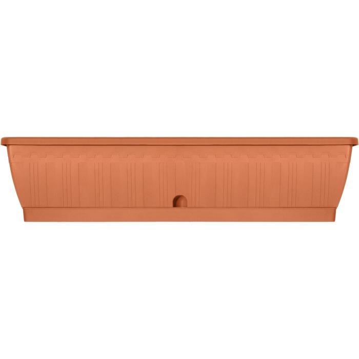 Jardiniere - GARDEN ID Terraflor - Terra 80 cm - Durabilità - Riserva d'acqua - Riciclato e riciclabile al 100% - Volume per le piante.