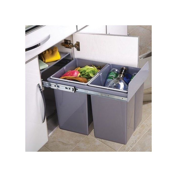 Image secondaire de Poubelle de Cuisine Encastrable HYPE 36L avec 2 Compartiments