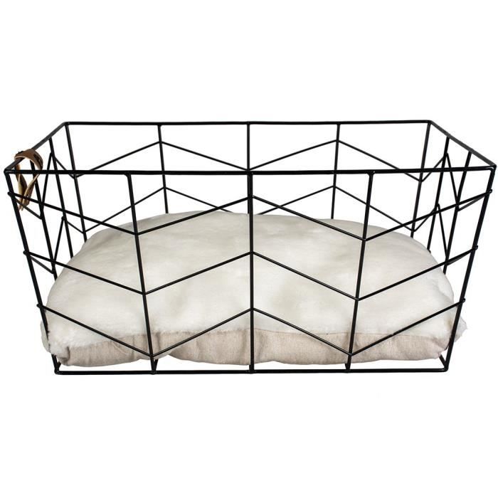 EUROPET BERNINA Panier Caviar en métal rectangulaire Duvo+ - Noir - Pour chat