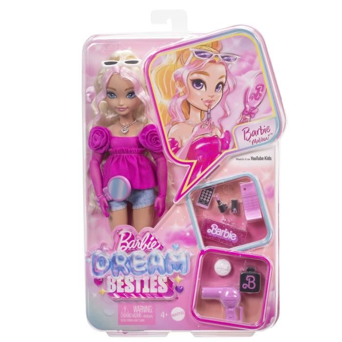 Image secondaire de BARBIE équipe de Reve « Malibu »-Poupée et 8 accessoires - Barbie - HYC21