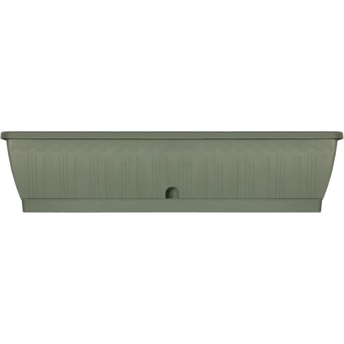 Jardiniere - GARDEN ID Terraflor - Verdigris 80 cm - Durabilità - Riserva d'acqua - Riciclato e riciclabile al 100% - Volume per le piante.