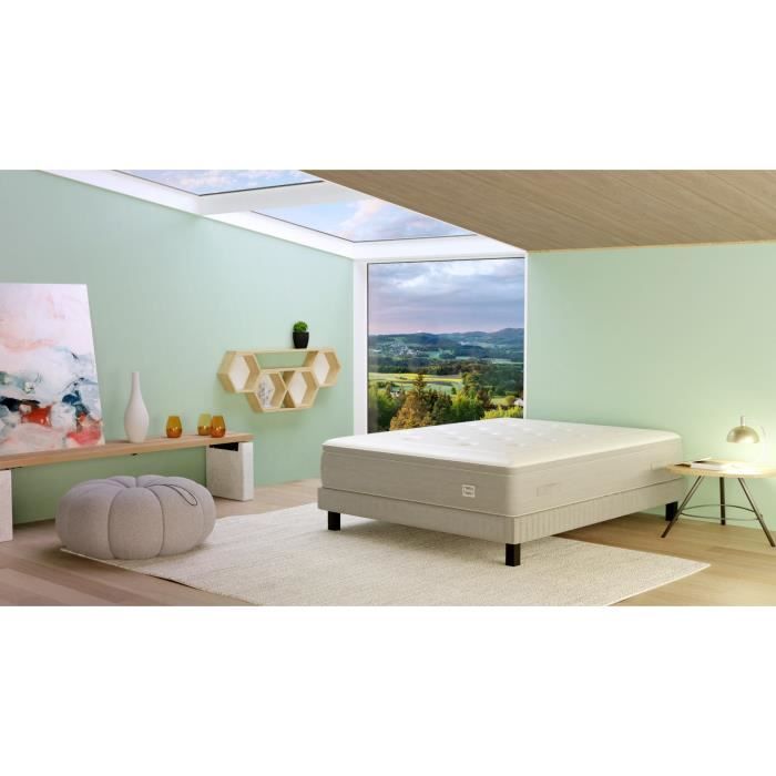 Matelas SIMMONS 160x200 cm - Ressorts ensachés - Ferme - 33 cm