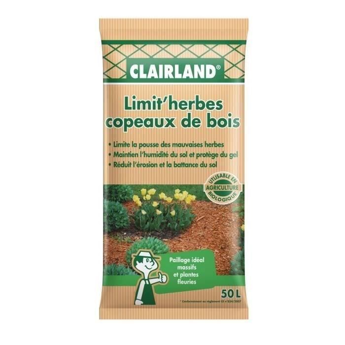 Copeaux de Bois Nature Limit'herbes - Paillage 50 L