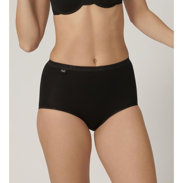 SLOGGI Lot de 2 Culottes Basic Noir Femme