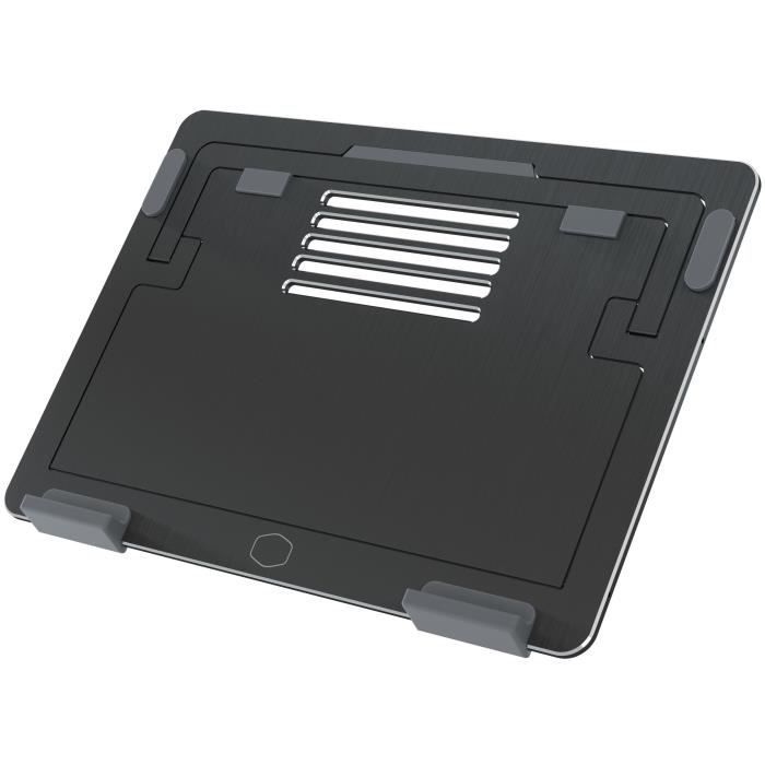 COOLER MASTER Ergostand Air Black - Support ventilé pour ordinateur portable inclinable jusqu'a 15'' (MNX-SSEK-NNNNN-R1)