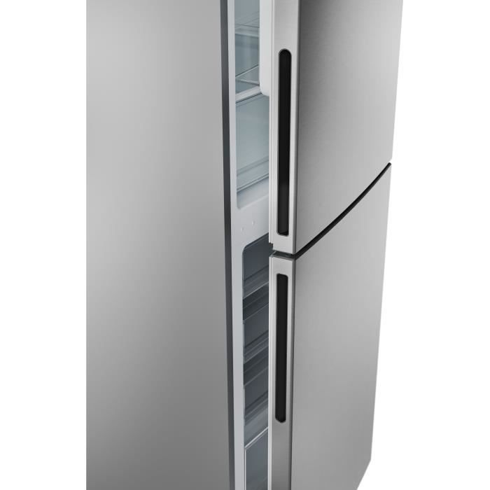 CANDY - CCT3L517FS - Réfrigérateur combiné  260 L (186 + 74) - Froid Statique Low Frost - Classe F - 54,5 x 176 cm - Silver