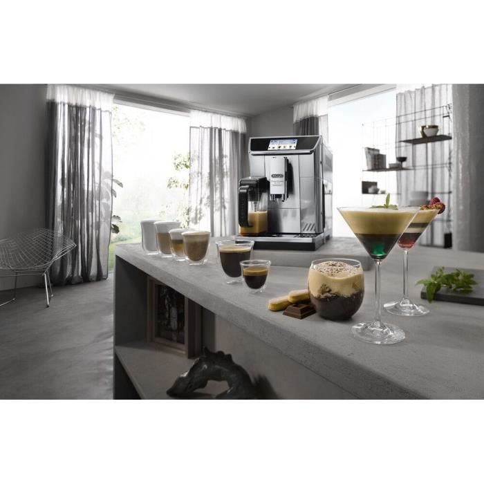 Machine a café Expresso broyeur - DELONGHI ECAM650.85.MS - Gris - Connecté PrimaDonna Elite Experience