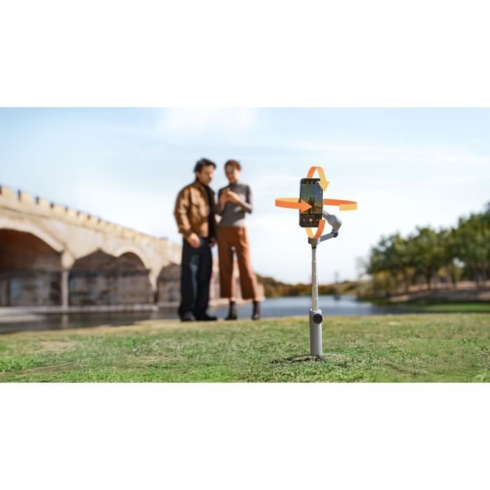 Smartphone Stabilizer 360 Degree Panoramic Tracking 10 Hours Battery Life Gray