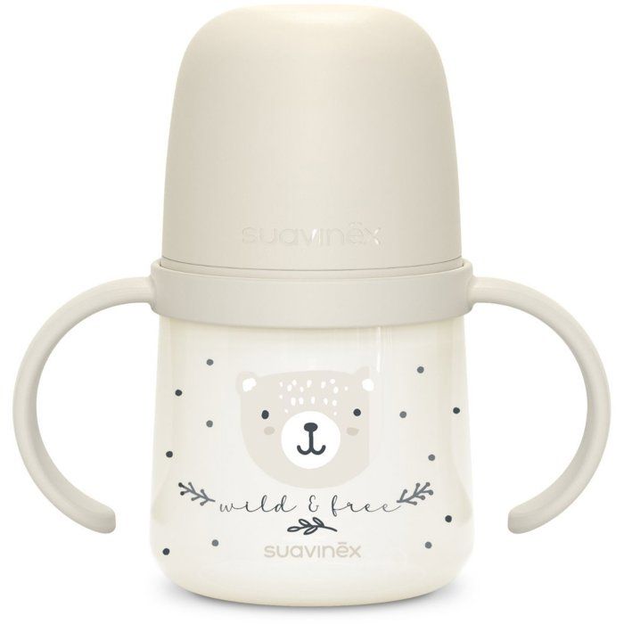 Image secondaire de Biberon avec anses SUAVINEX NIGHT&DAY WILD&FREE 150 ml - Gris