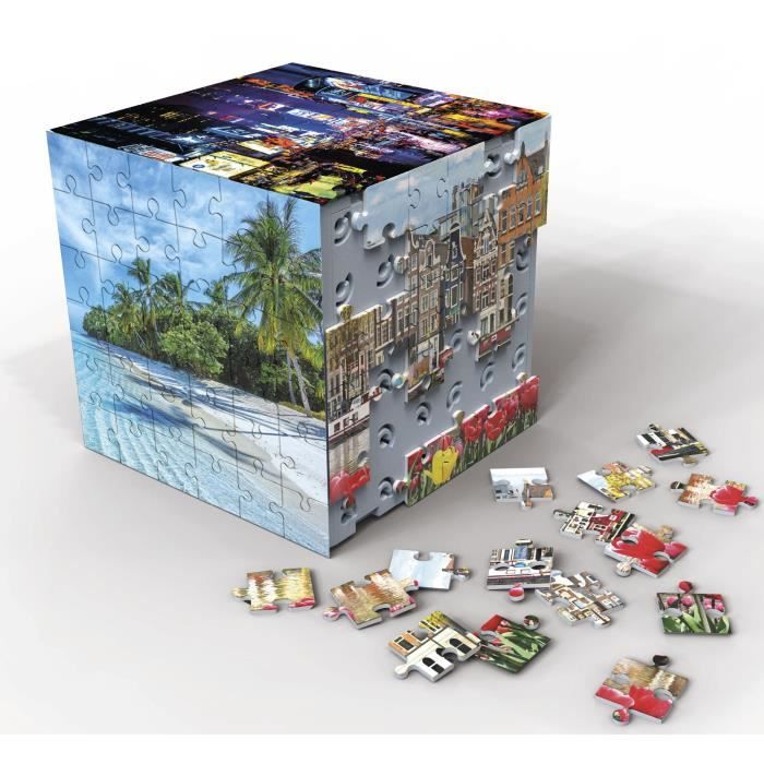Image secondaire de Puzzle 3D - EDUCA - Cube Voyage - 216 Pieces - 6 Puzzles de 36 Pieces - Défi Ludique 8 Ans + (20124)