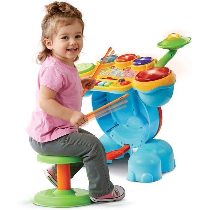 VTECH BABY - Jungle Rock - Batterie Eléphant - Jouet Musical Enfant - Emballage Recyclable