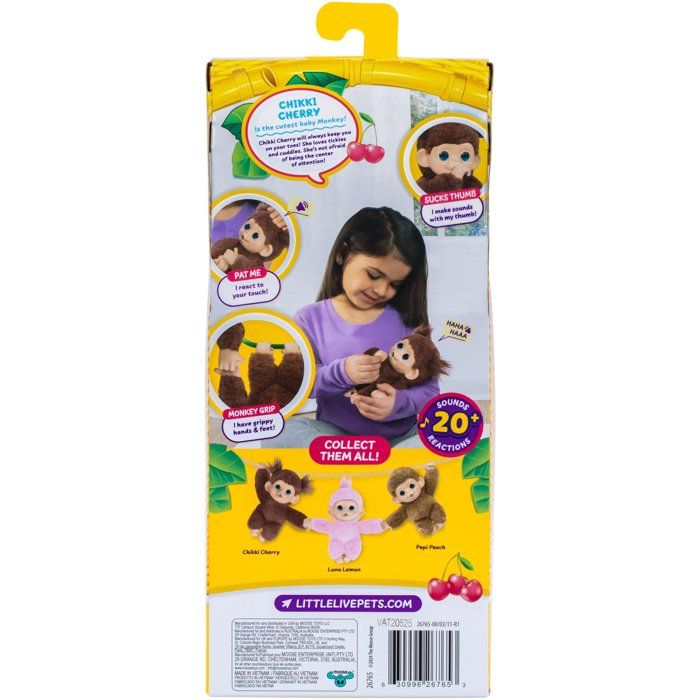 Image secondaire de Peluche Interactif Mon Bébé Singe Marron - LITTLE LIVE PETS