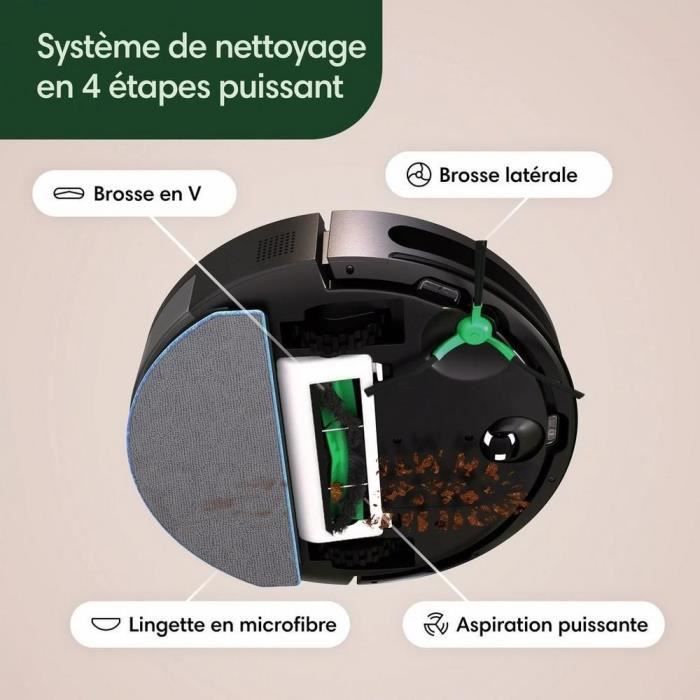 Image secondaire de iRobot Roomba Combo 2 Essential - Robot Aspirateur Laveur 2-en-1 avec Systeme d'autovidage - Recharge et Reprise du Travail