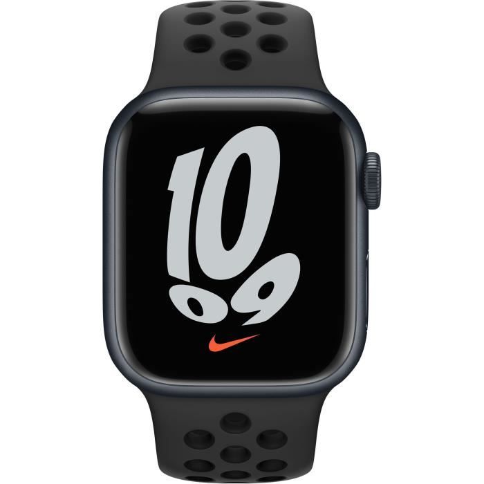 Apple Watch Nike Series 7 GPS + Cellular - 41mm - Boîtier Midnight Aluminium - Bracelet Anthracite/Black Nike Sport Band - Regular