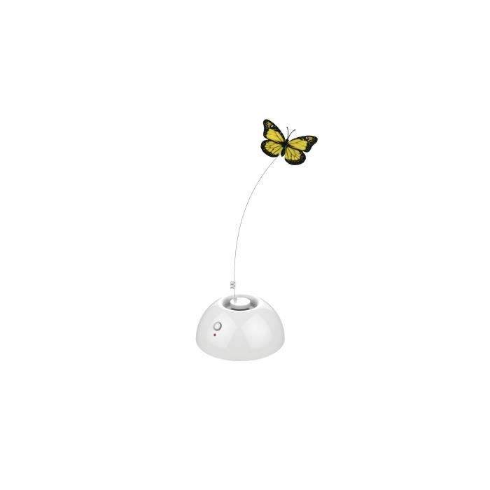 DANCING Jouet Butterfly - 13 x 13 x 5,8 cm - Blanc - Pour chat