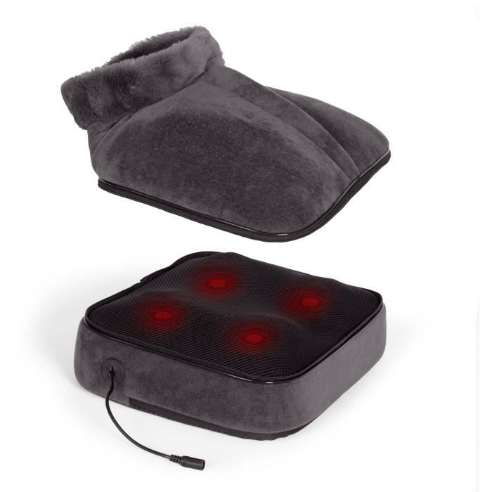Image secondaire de Masseur shiatsu 2 en 1 - LIVOO - DOS204 - Pieds et dos - 24 tetes - 3 vitesses - Avec ou sans chaleur - Gris
