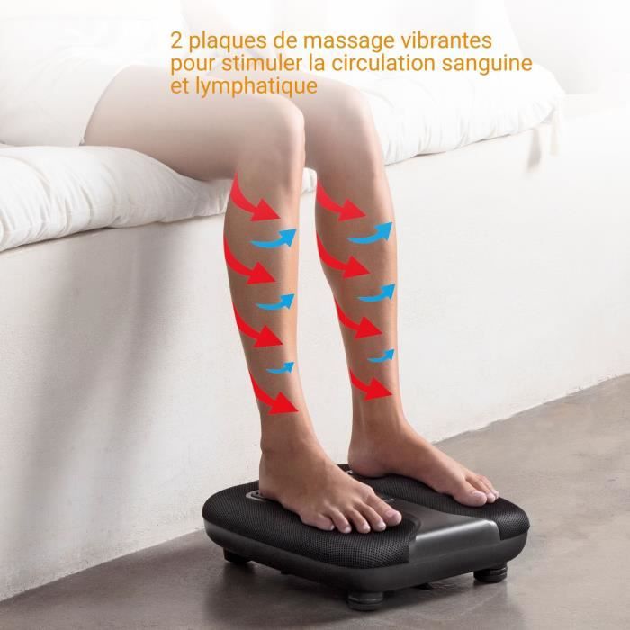 Masajeador de Pies y Piernas 2 en 1 Función Shiatsu Vibración Estimulante 2 Intensidades Color Negro