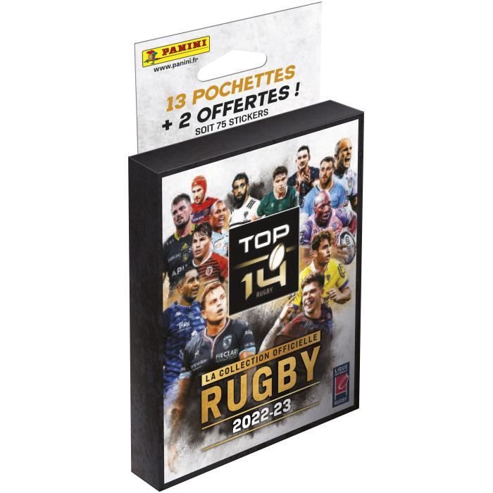 Blister 13 pochettes + 2 offertes PANINI - RUGBY 2022 - 2023,