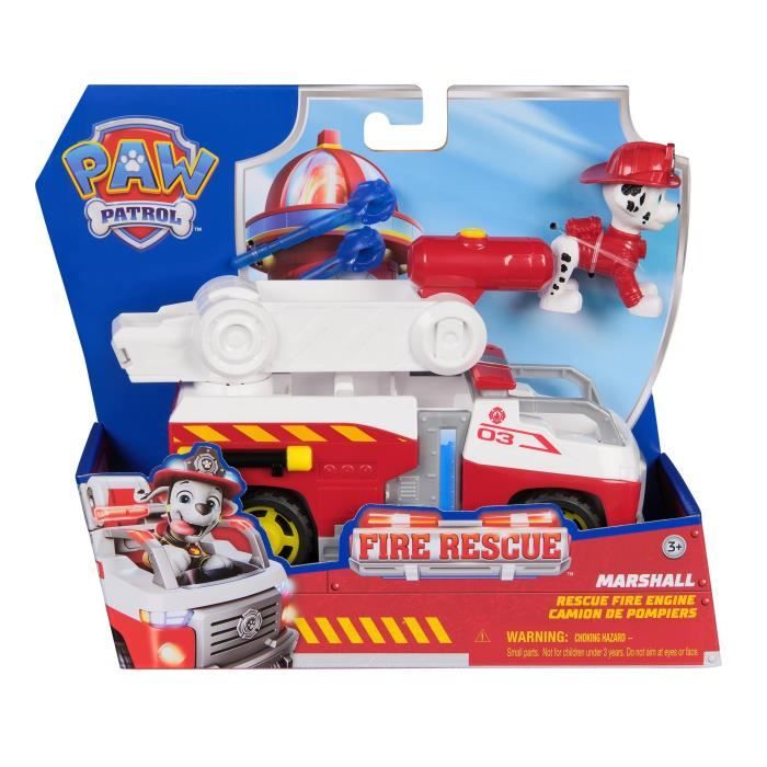 Figurine Marcus - Véhicules + 2 projectiles - des 3 ans - Fire Rescue - La Pat'Patrouille