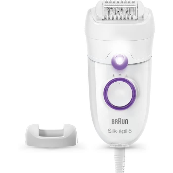 Épilateur électrique - BRAUN - SE 5-505P - 2 vitesses - Blanc