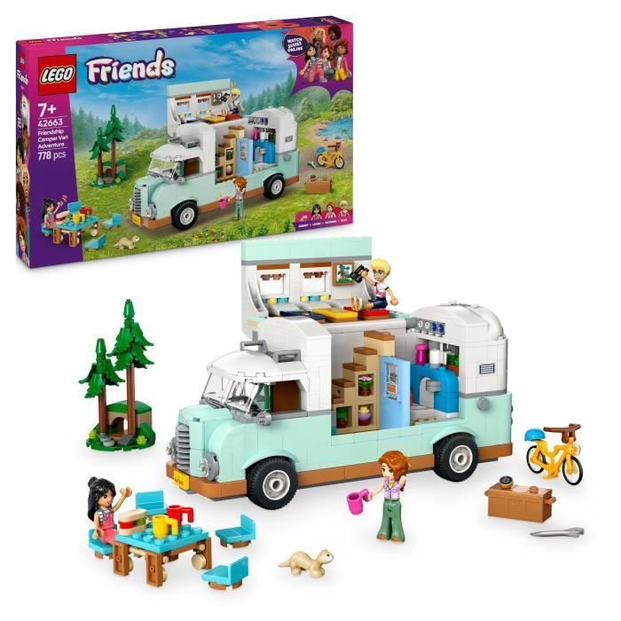 LEGO Friends 42663 Camper dell'Amicizia - Giocattolo costruibile per ragazze dai 7 anni in su