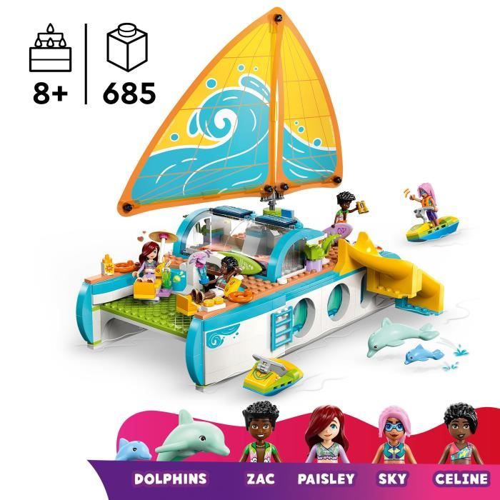 Image secondaire de LEGO Friends 42664 L'Aventure en Bateau - Jeu Créatif pour Fille des 8 Ans avec Dauphins