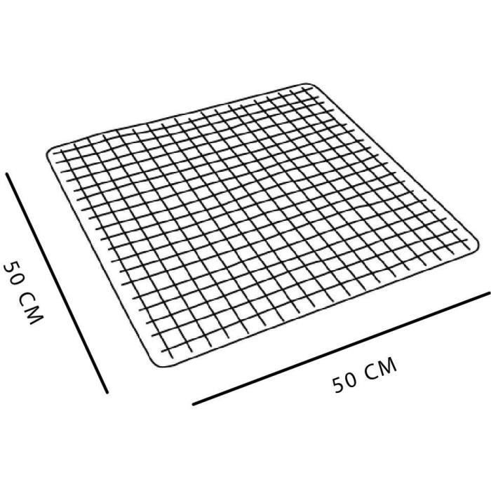 Bath Mat Non Slip 50 x 50 cm Square Green