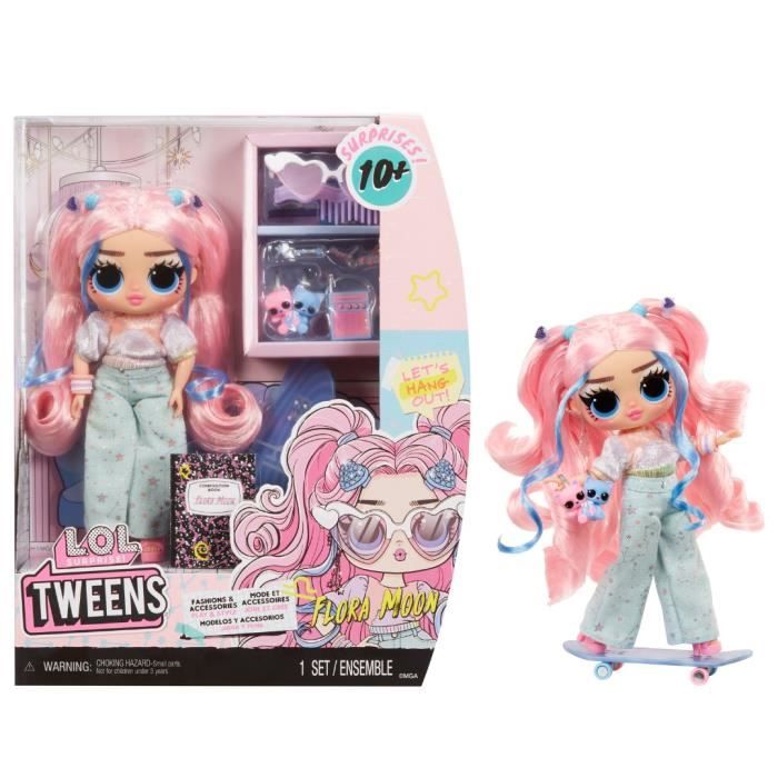 LOL Surprise Tweens - 24 cm articulated fashion doll - Flora Moon - 2 outfits and several accessories - From 4 years