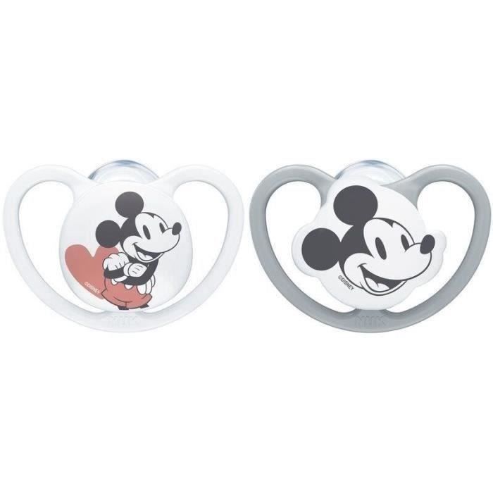 NUK Lot 2 sucettes SPACE Mickey - 18-36 mois