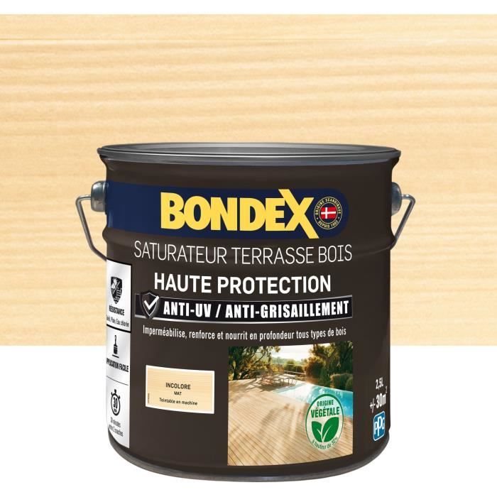 Saturatore per protezione legno terrazzo estremo e grigliato incolore 2,5L Bondex