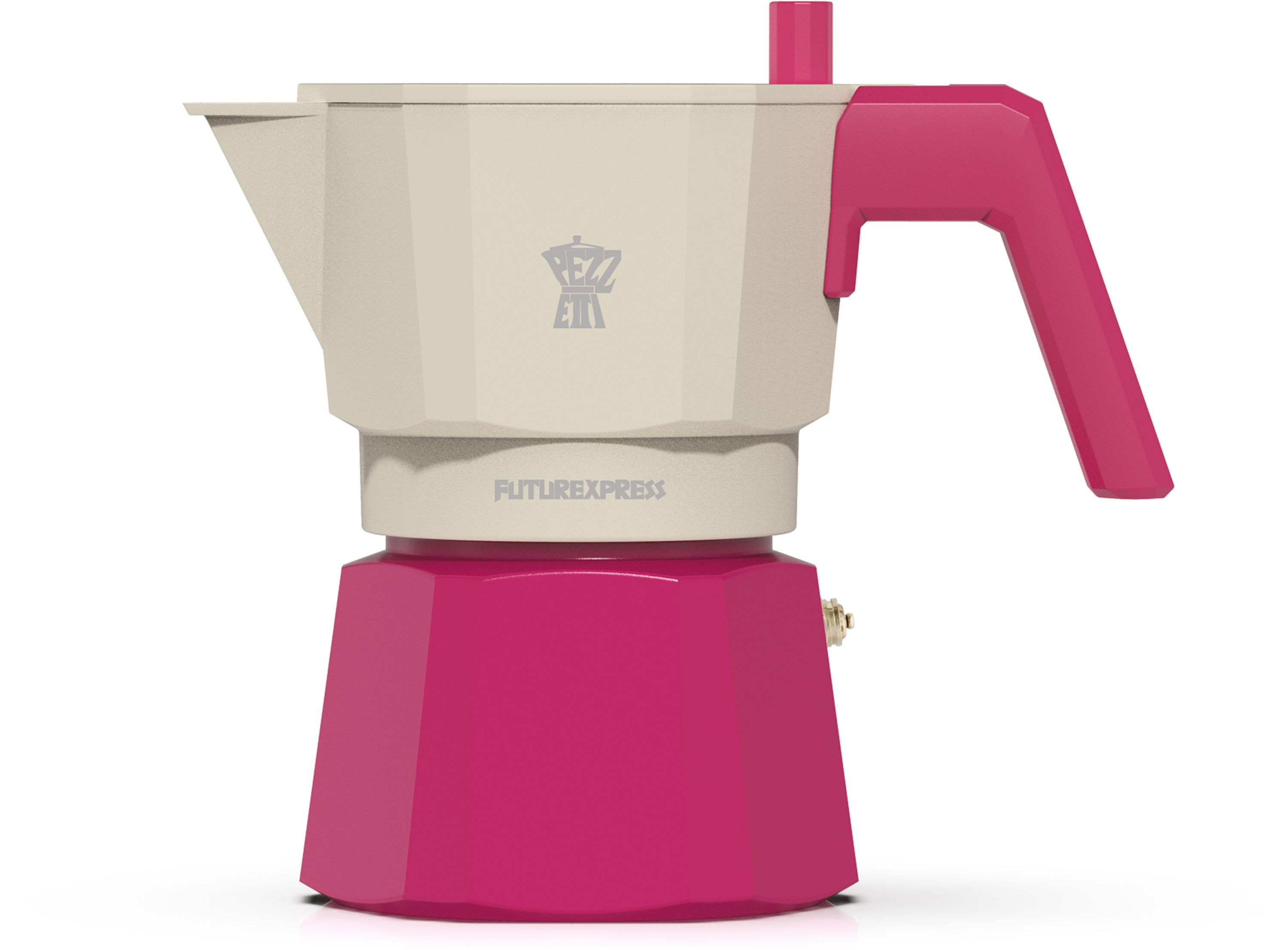 Cafetière Italienne Pezzetti Futurexpress 6 Tasses Fuchsia en Aluminium