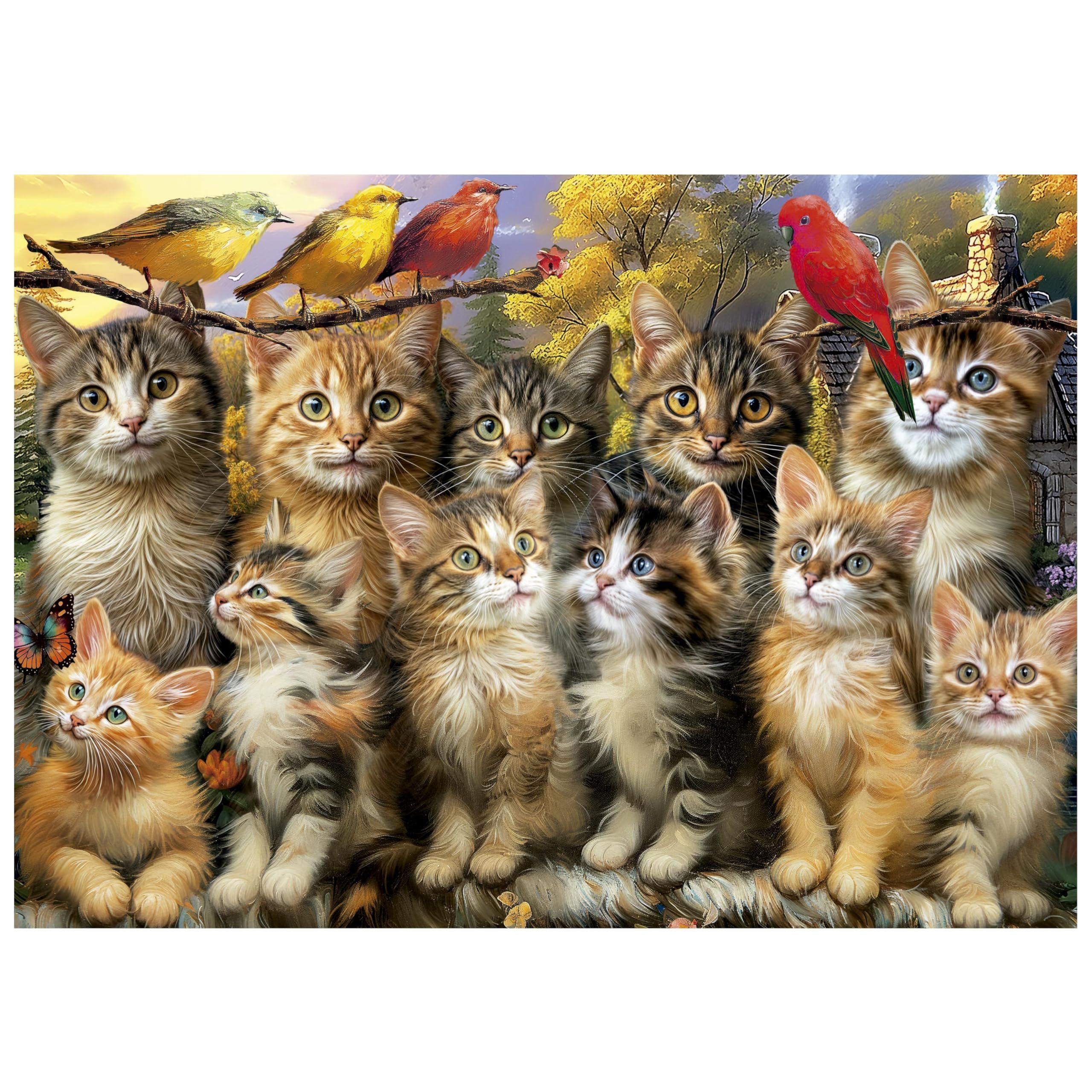 Image secondaire de Puzzle - EDUCA - Chatons et Oiseaux - 500 pieces