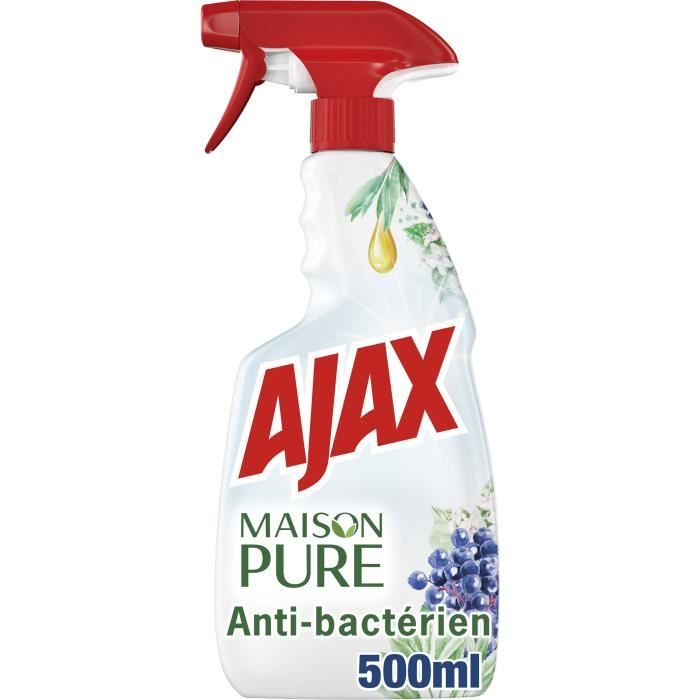 AJAX Produit Ménager Multi Surfaces Maison Pure Désinfectant Fleurs de Sureau Spray - 500 ml